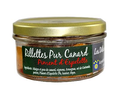 Rillettes de canard au piment d'Espelette 100g