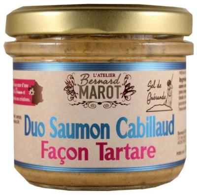 Tartare duo saumon cabillaud - 100g