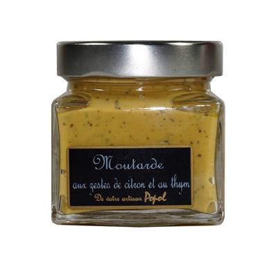 Moutarde aux zestes de citron et thym 200g