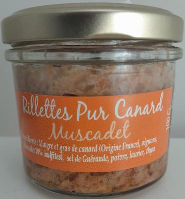 Rillettes pur canard au Muscadet 100g