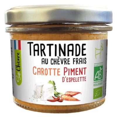 Tartinade BIO Chèvre Carotte Piment 90g