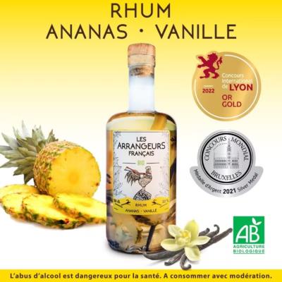 Rhum arrangé Bio - Ananas vanille 70 cl