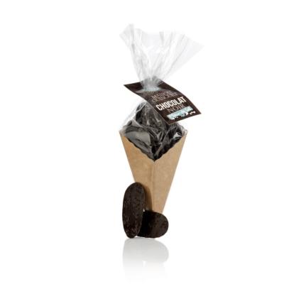 Cornet chocolat noir à la fleur de sel 100g