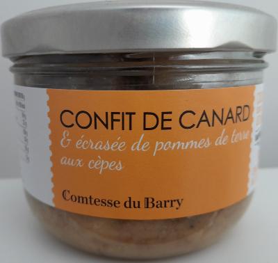 Confit de canard et écrasée de pommes de terre aux cèpes 360g
