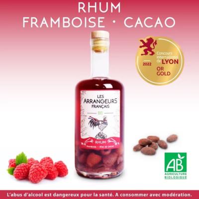 Rhum arrangé Bio - framboise cacao 70 cl